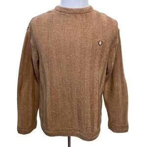 Chaps Vintage Tan Knit Sweater Men L